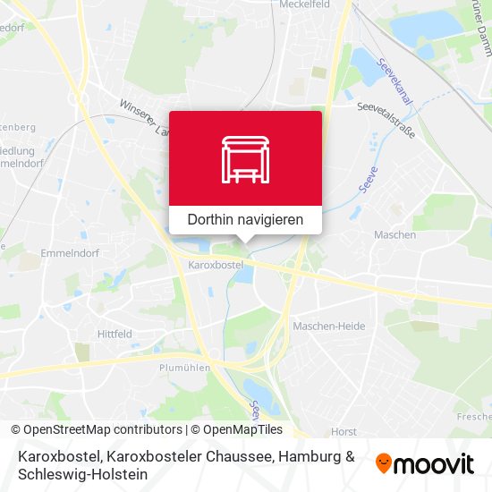 Karoxbostel, Karoxbosteler Chaussee Karte