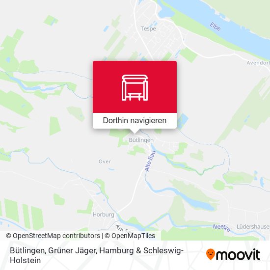 Bütlingen, Grüner Jäger Karte