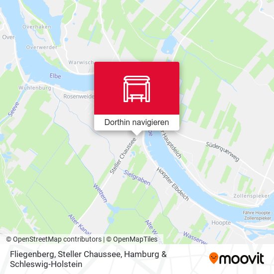 Fliegenberg, Steller Chaussee Karte
