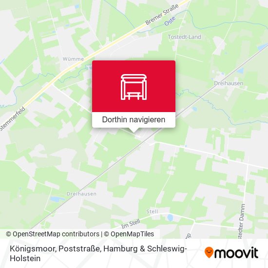 Königsmoor, Poststraße Karte