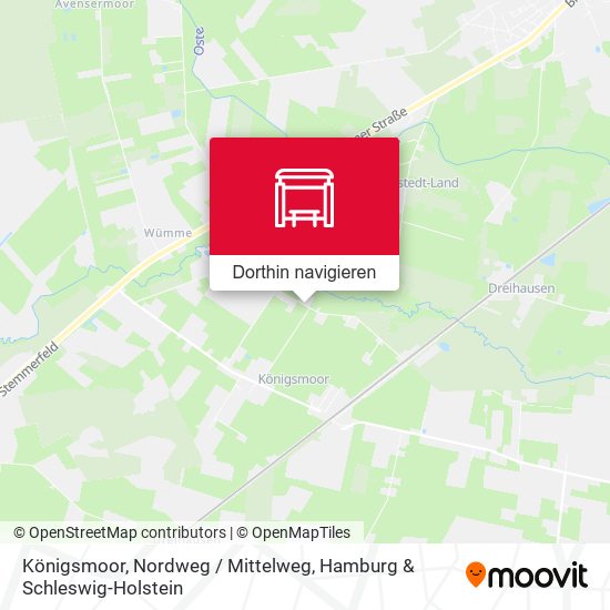 Königsmoor, Nordweg / Mittelweg Karte