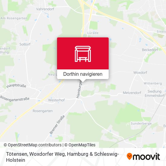 Tötensen, Woxdorfer Weg Karte
