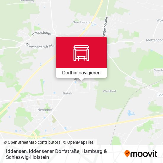 Iddensen, Iddensener Dorfstraße Karte