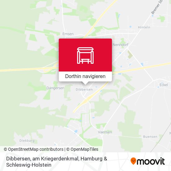 Dibbersen, am Kriegerdenkmal Karte