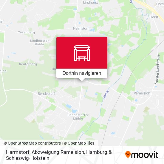 Harmstorf, Abzweigung Ramelsloh Karte