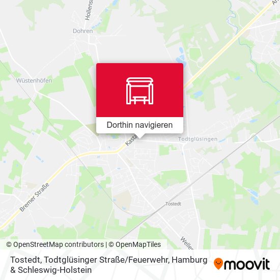 Tostedt, Todtglüsinger Straße / Feuerwehr Karte