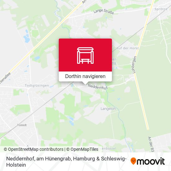 Neddernhof, am Hünengrab Karte