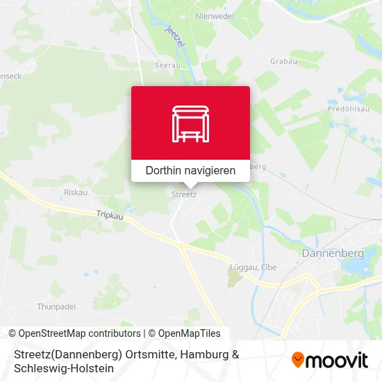 Streetz(Dannenberg) Ortsmitte Karte