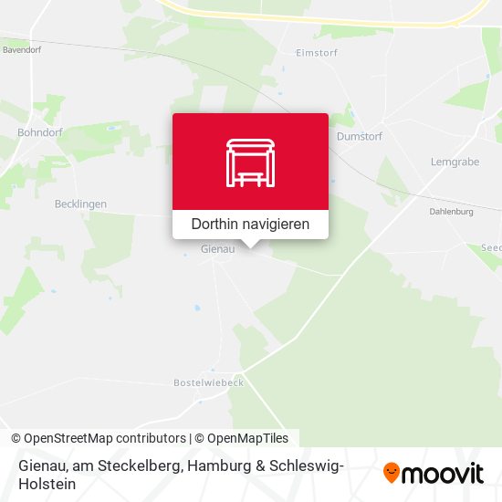 Gienau, am Steckelberg Karte