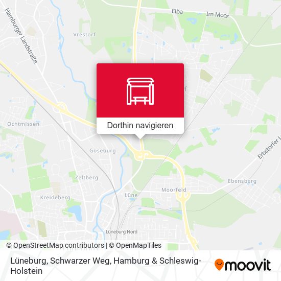 Lüneburg, Schwarzer Weg Karte
