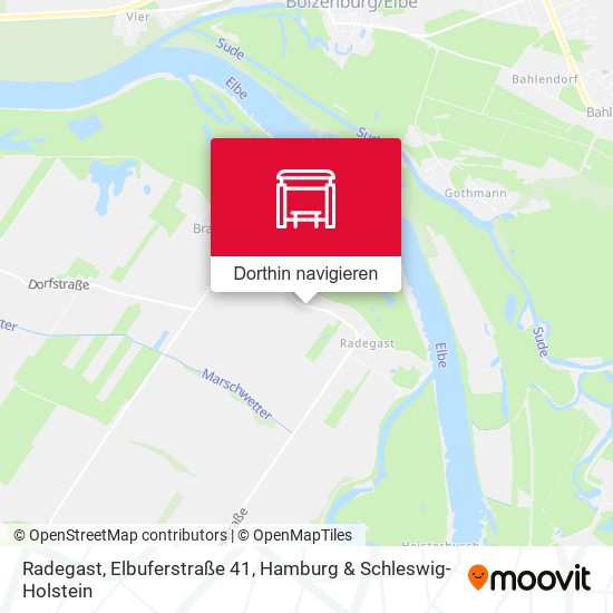 Radegast, Elbuferstraße 41 Karte