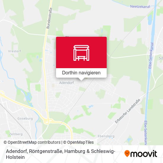 Adendorf, Röntgenstraße Karte