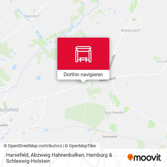 Harsefeld, Abzweig Hahnenbalken Karte