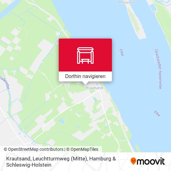Krautsand, Leuchtturmweg (Mitte) Karte