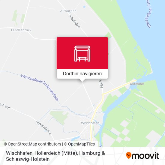Wischhafen, Hollerdeich (Mitte) Karte