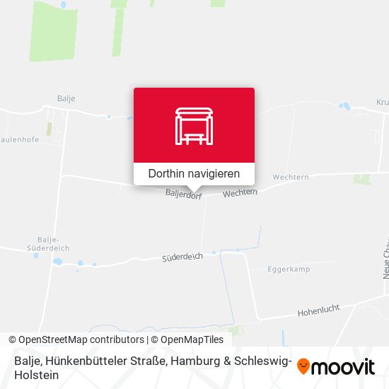 Balje, Hünkenbütteler Straße Karte