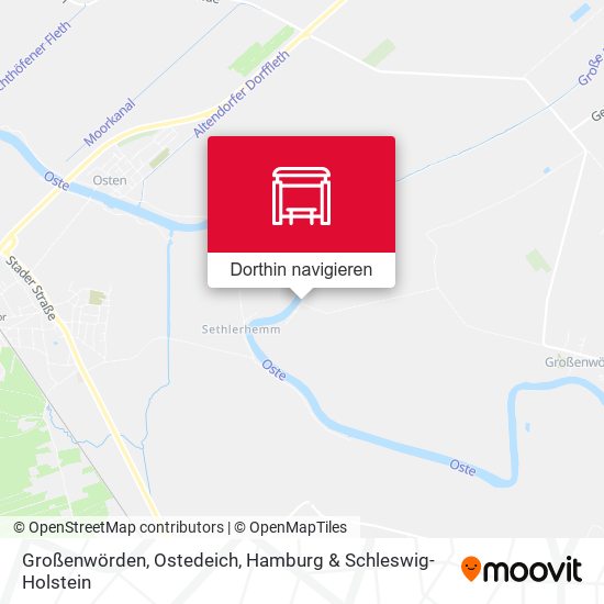 Großenwörden, Ostedeich Karte