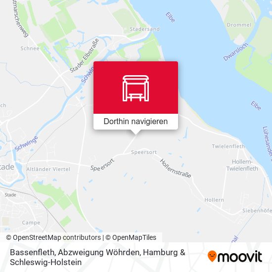 Bassenfleth, Abzweigung Wöhrden Karte