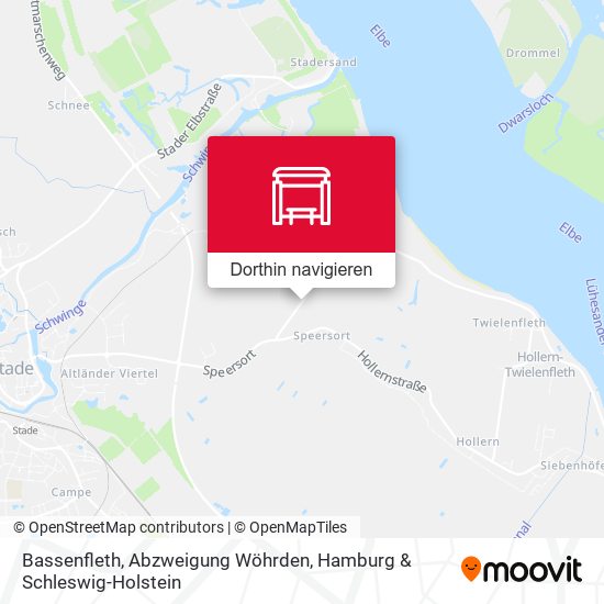 Bassenfleth, Abzweigung Wöhrden Karte