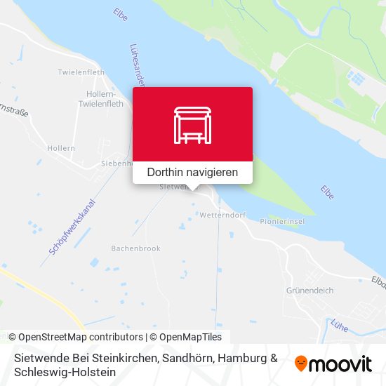 Sietwende Bei Steinkirchen, Sandhörn Karte