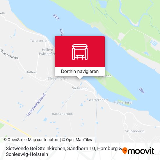 Sietwende Bei Steinkirchen, Sandhörn 10 Karte