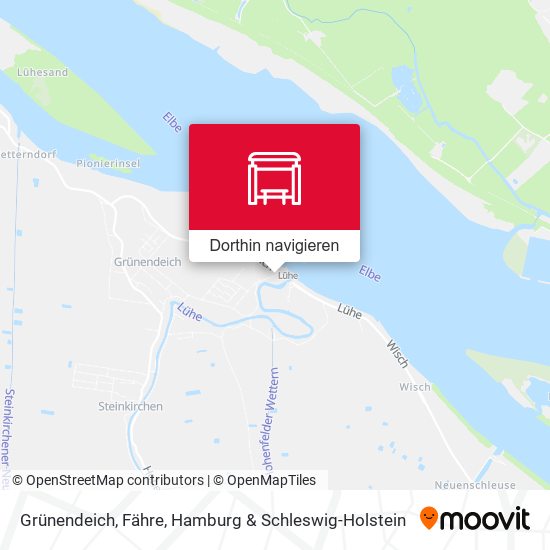 Grünendeich, Fähre Karte
