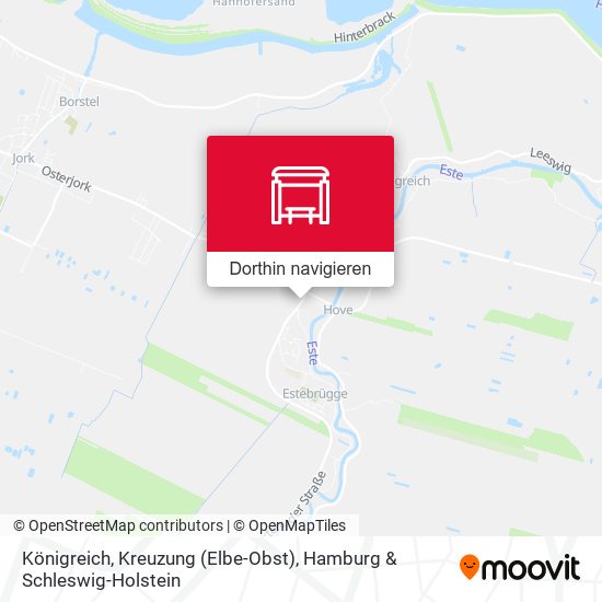 Königreich, Kreuzung (Elbe-Obst) Karte