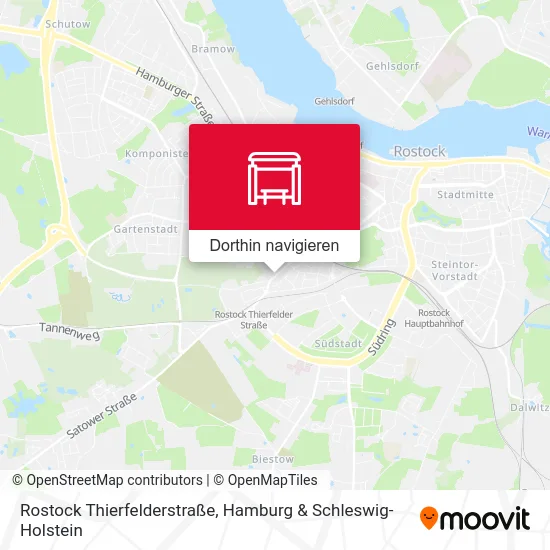 Rostock Thierfelderstraße Karte