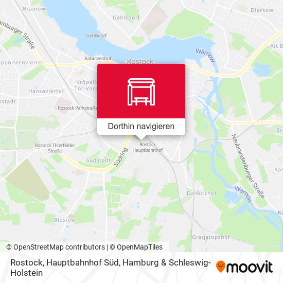 Rostock, Hauptbahnhof Süd Karte