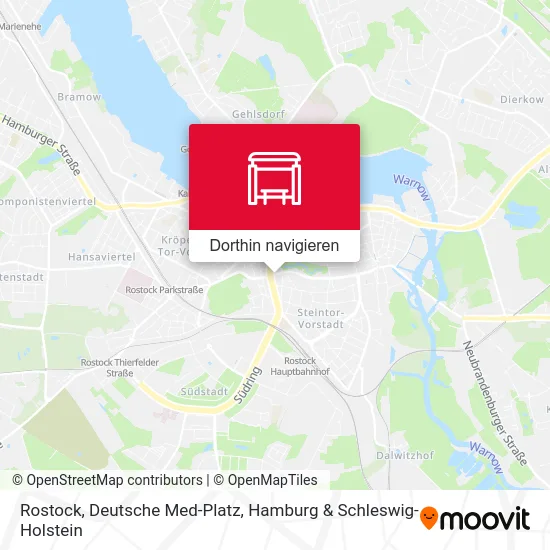 Rostock, Deutsche Med-Platz Karte