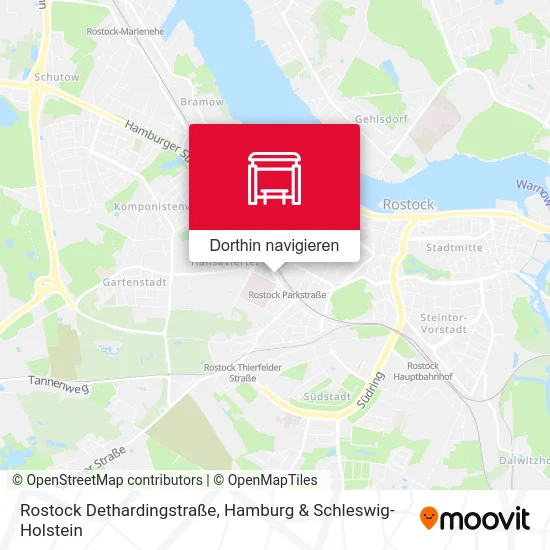 Rostock Dethardingstraße Karte