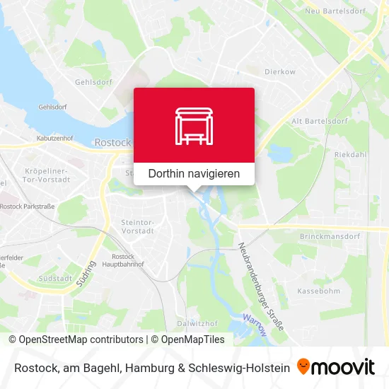 Rostock, am Bagehl Karte