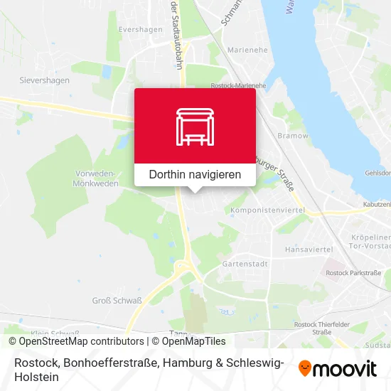 Rostock, Bonhoefferstraße Karte