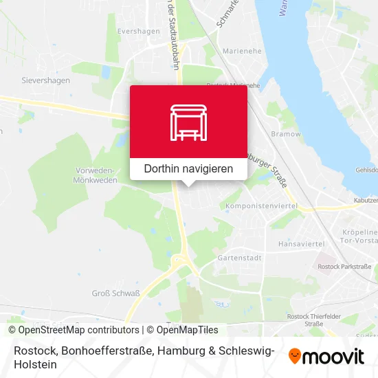 Rostock, Bonhoefferstraße Karte