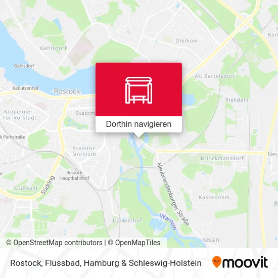 Rostock, Flussbad Karte