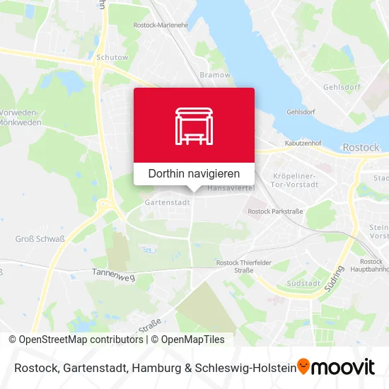 Rostock, Gartenstadt Karte