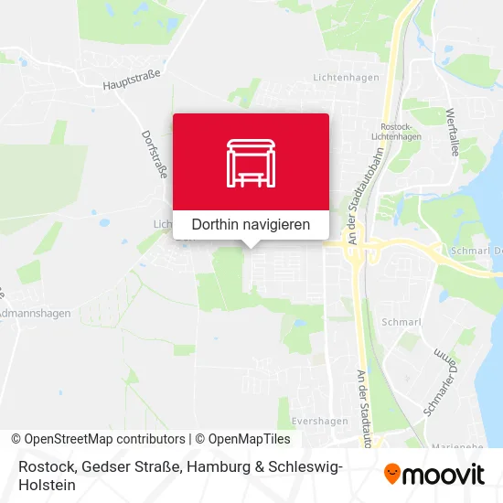 Rostock, Gedser Straße Karte