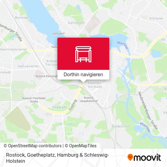 Rostock, Goetheplatz Karte