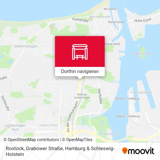 Rostock, Grabower Straße Karte