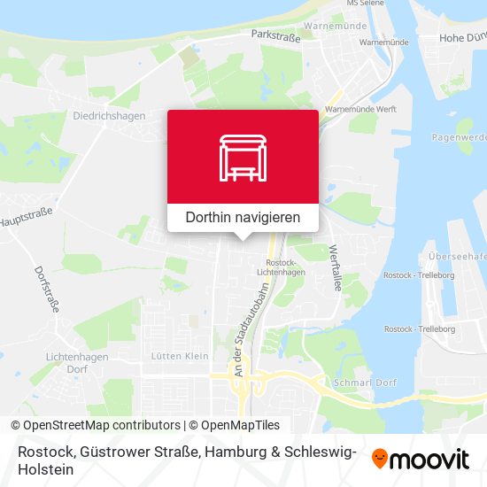 Rostock, Güstrower Straße Karte
