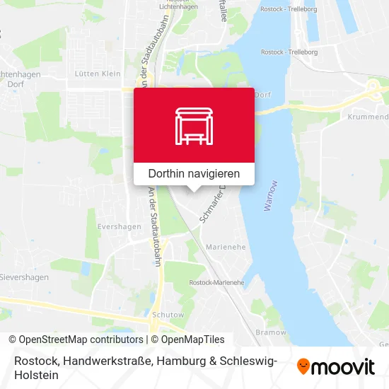 Rostock, Handwerkstraße Karte