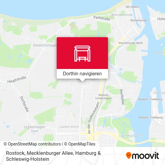 Rostock, Mecklenburger Allee Karte