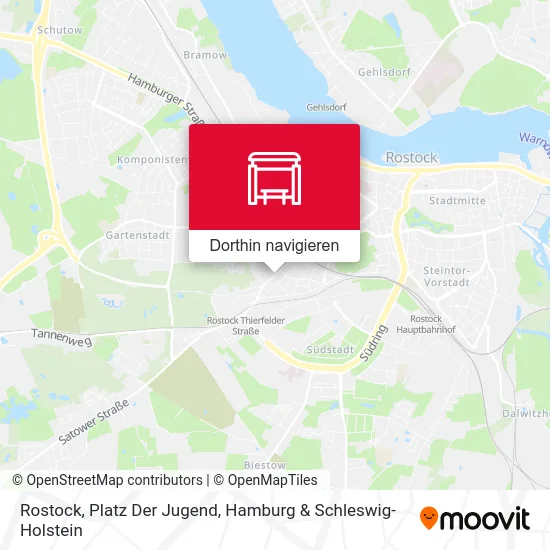 Rostock, Platz Der Jugend Karte