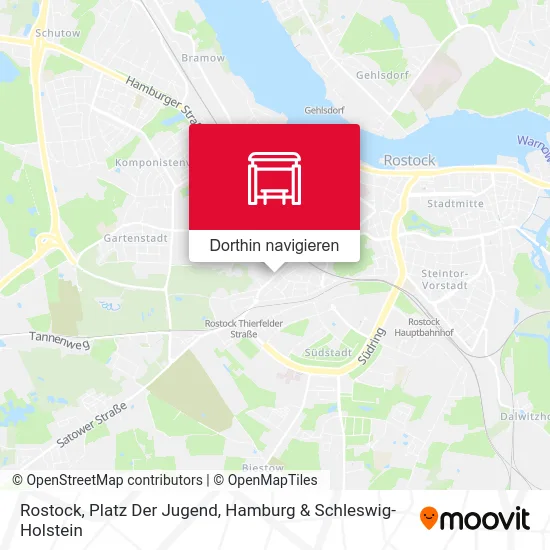 Rostock, Platz Der Jugend Karte