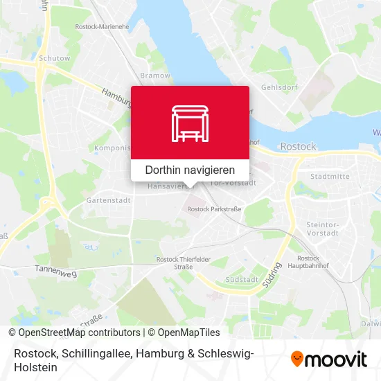 Rostock, Schillingallee Karte