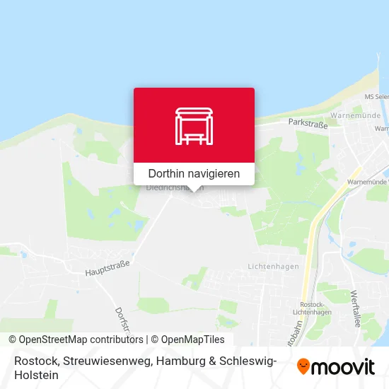 Rostock, Streuwiesenweg Karte