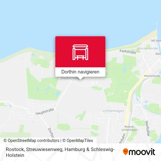 Rostock, Streuwiesenweg Karte