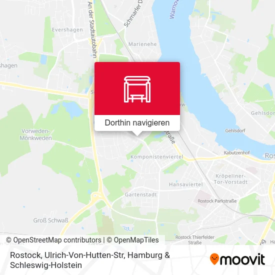 Rostock, Ulrich-Von-Hutten-Str Karte