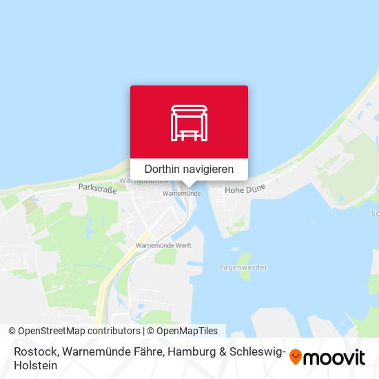 Rostock, Warnemünde Fähre Karte