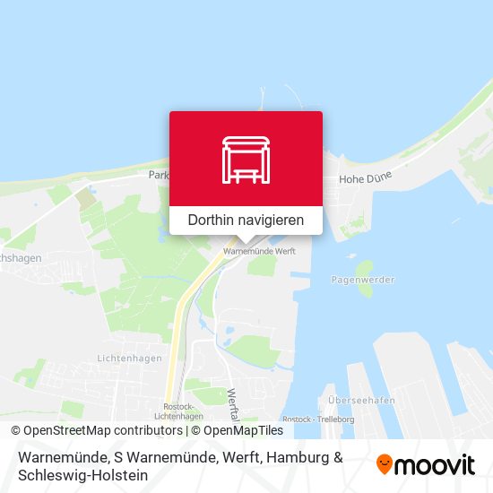 Warnemünde, S Warnemünde, Werft Karte